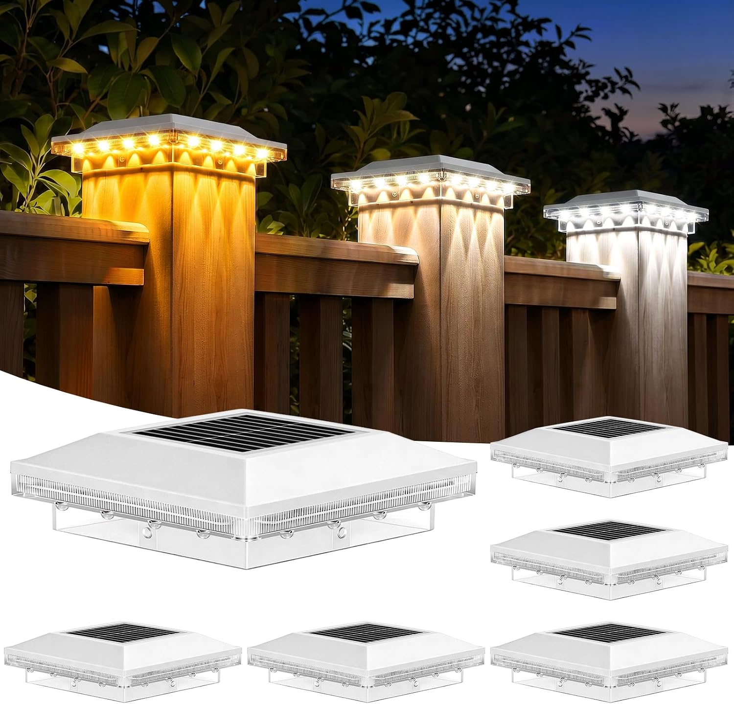 Brightever 6-Pack Solar Post Cap Lights - Gallery 10