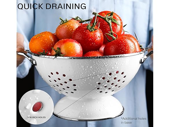 Reston Lloyd, 1.5 Quart Powder Coated Steel Kitchen Strainer