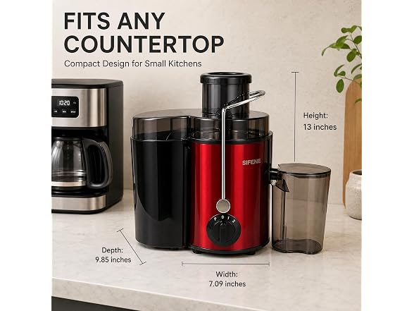 SIFENE Compact Centrifugal Juicer, 3" Wide Chute