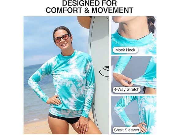 Kanu Surf Women's LS Rash Top Aqua (M)