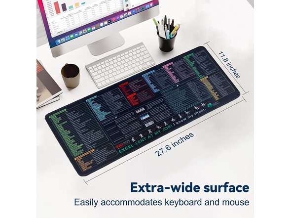 Excel Shortcut Mouse Pad 10 Key Zones