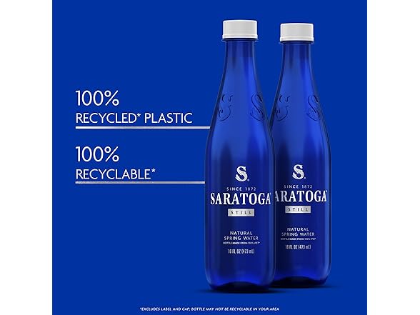 6PK Saratoga Spring Water Bottles