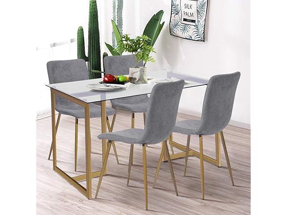 FurnitureR Modern Style Dining Chairs Set