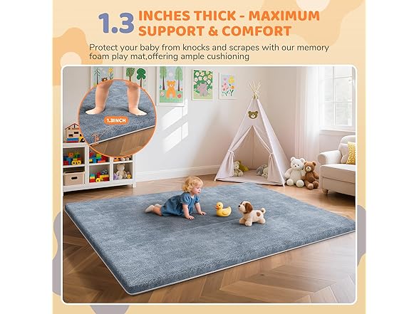 Toddler & Baby Play Mat for Floor