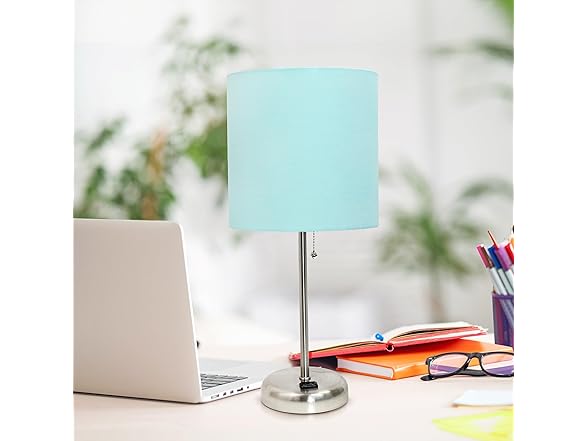 Two Pack Brushed Steel Stick Table Desk Lamp