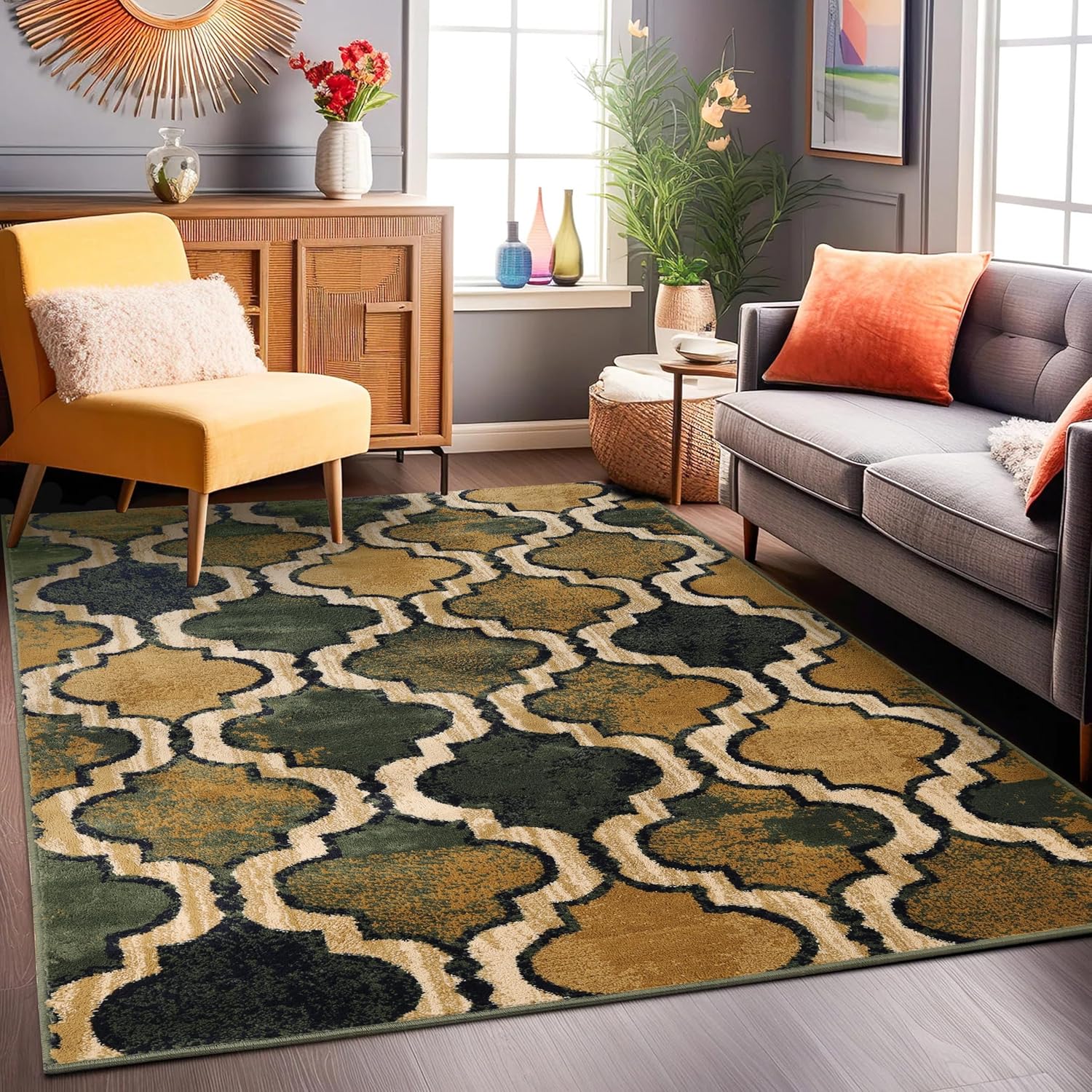 Superior Contemporary Trellis Geometric Indoor Rug (Your Choice) - Gallery 20