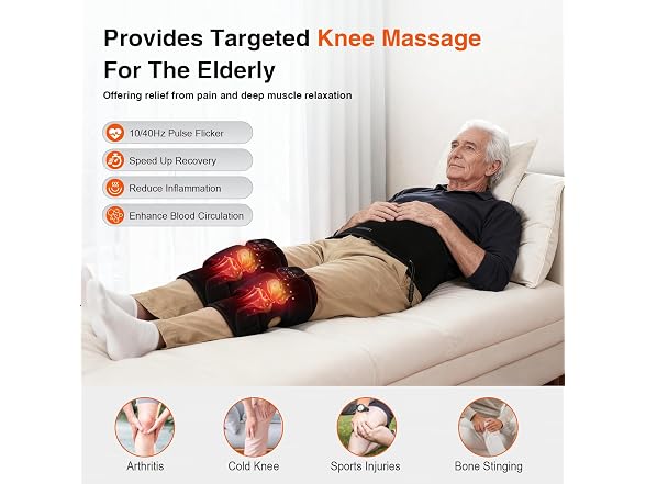 AUDODO Red Light Cordless Knee Massager