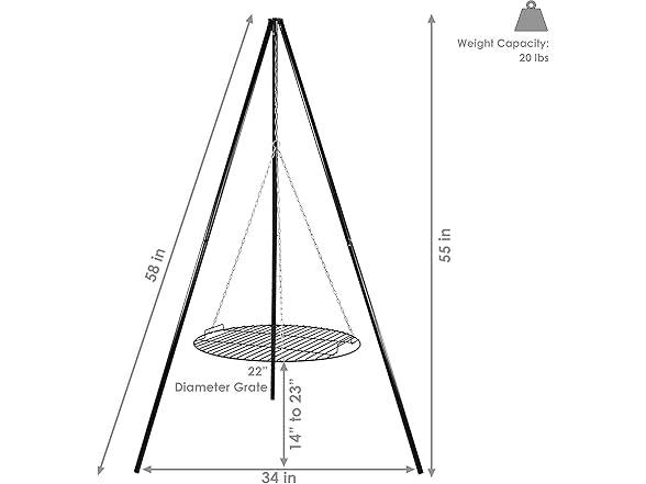 Sunnydaze Outdoor Fire Pit Tripod