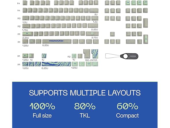 Higround PBT Dye Sub Keycaps for Mechanical Keyboards