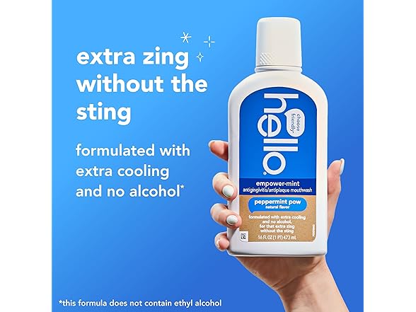 Hello Empower-Mint Mouthwash 16oz (1ct)