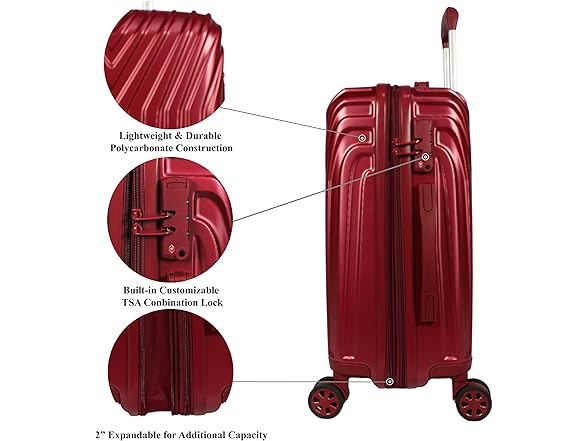 World Traveler Skyline Hardside 24-Inch Spinner 