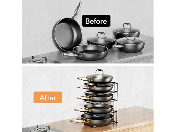 5-Tier Pot and Pan Organizer 13.6"