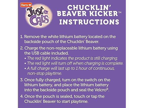 Hartz NEW Just for Cats The Chucklin' Beaver Kicker