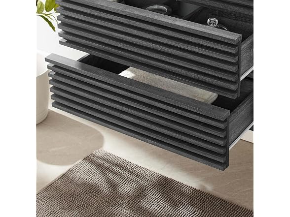 30 in. Render WALL-Mount Bathroom Vanity, Charcoal