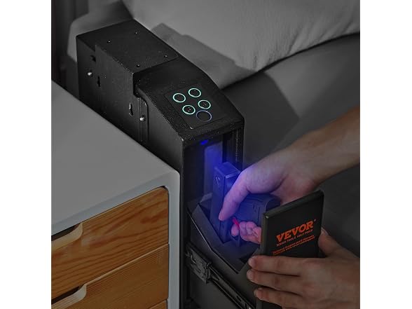 Mounted Gun Safe for Pistols, Biometric Gun Safe