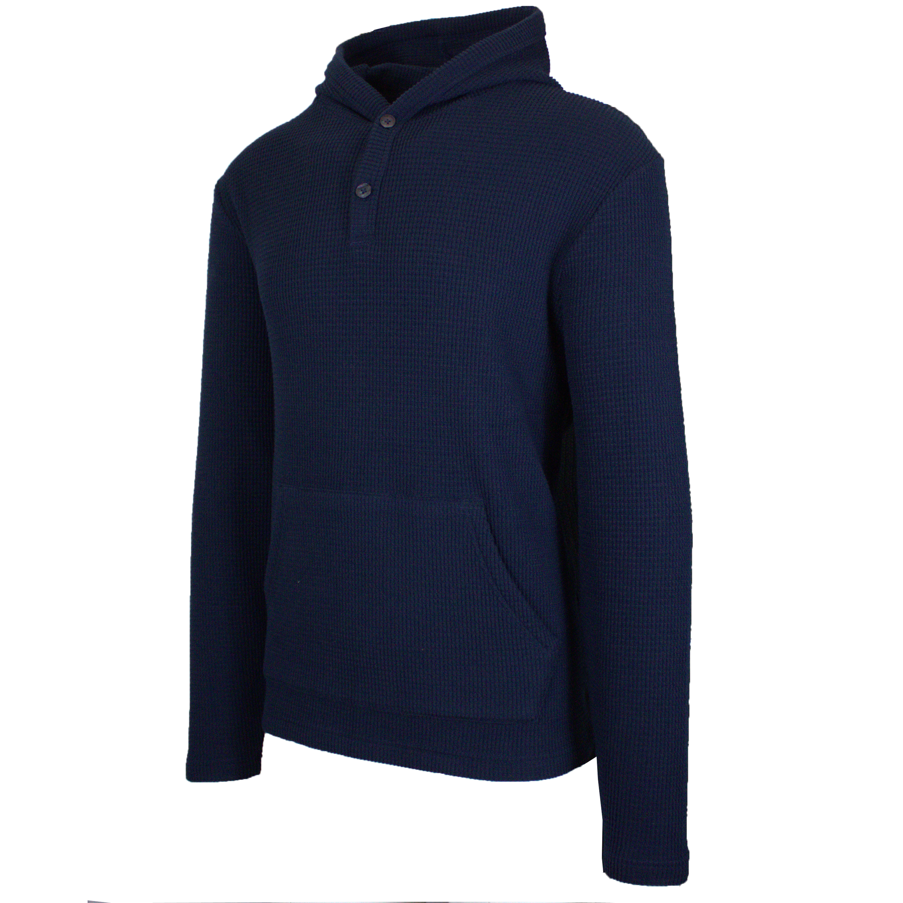 3Pk Mens Waffle Thermal Henley Hoodie - Gallery 15