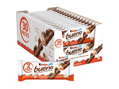 $17.99, Was $36.8415, 51% Off! Kinder Bueno Milk Choc Hazelnut 30pk dealfomo