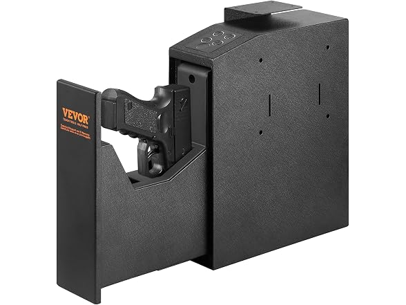 Mounted Gun Safe for Pistols, Biometric Gun Safe