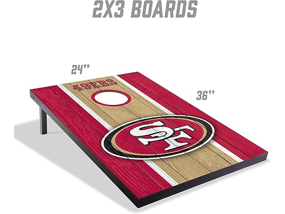 SAN FRANCISCO 49ERS 2x3 Portable Cornhole Game