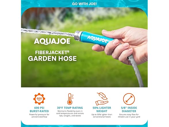 Aqua Joe AJFJH25-58-PRX - 25 Ft Garden Hose