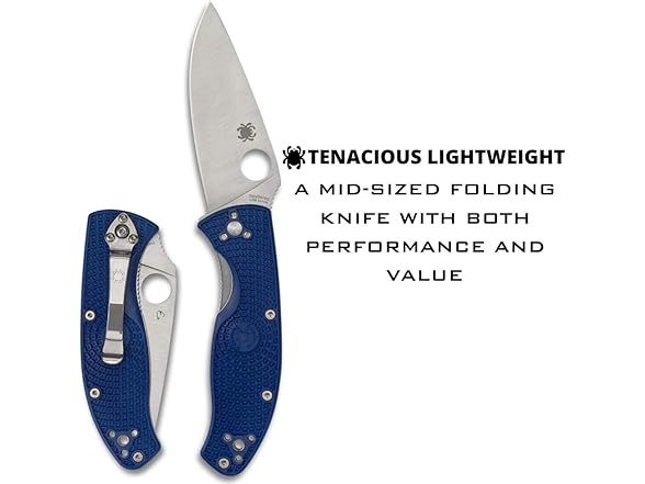 Spyderco Tenacious Pocket Knife 3.3" D2 Blade