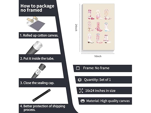 mifyuibytr Preppy Cowgirl Boots Print