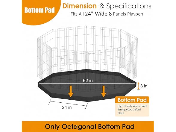 Artmalle 600D Oxford Octagonal Bottom