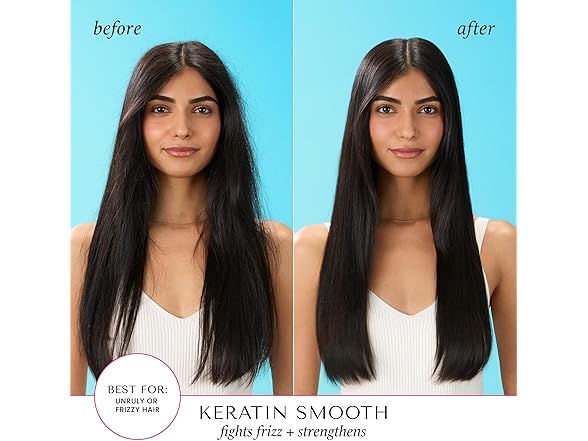 HASK Keratin Smoothing Shampoo + Conditioner Set