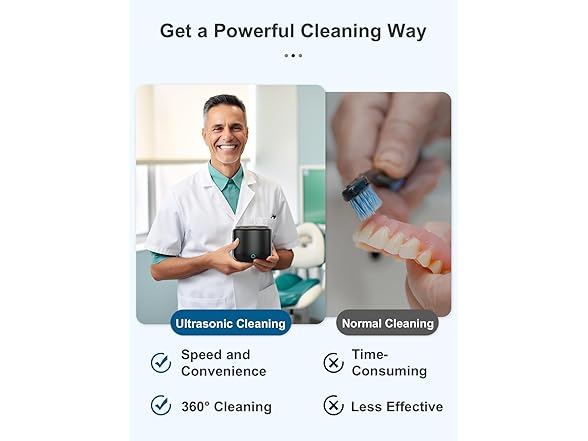 RELEXNOW 45kHz Retainer Cleaner Machine for Dentu