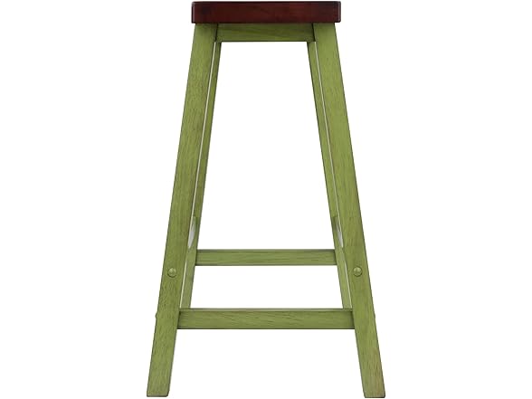 Winsome Satori Saddle Seat 24In Counter Stool Rustic