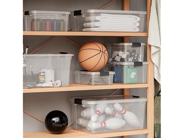 Superio Clear Storage Box 49 Quart 10 Pack