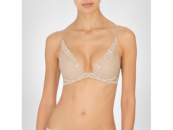 Natori Womens Feathers Contour Plunge
