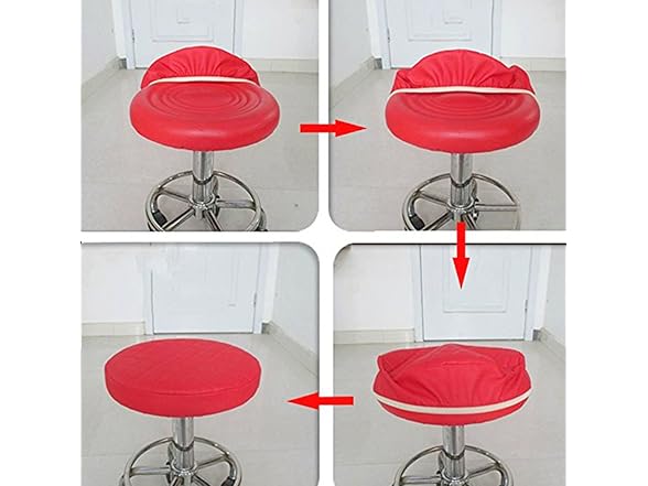 Levoberg Round Stool Cover Faux Leather