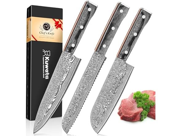 Kuwata Damascus Knife Set