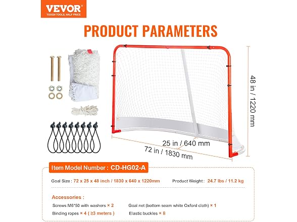 VEVOR Street Hockey Net, Indoor Outdoor