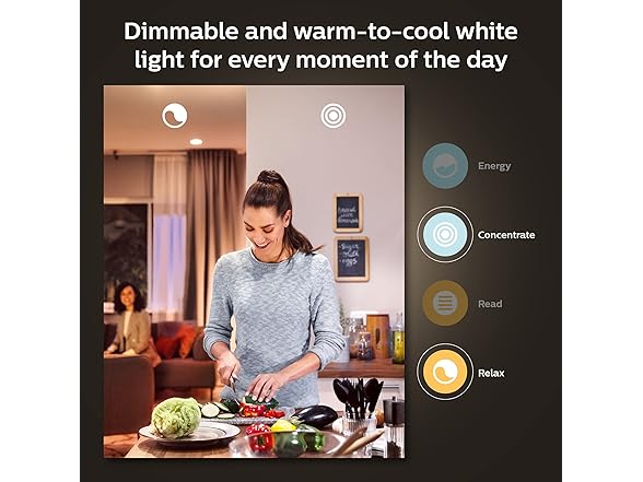 Philips Hue Smart LED A21 Bulb, White Ambiance