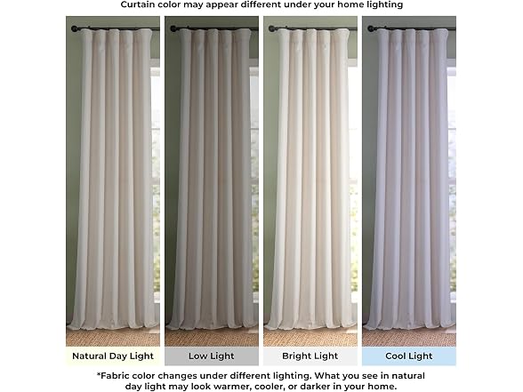 HPD Half Price Drapes - Faux Linen Curtains for Living Room (1 Panel)