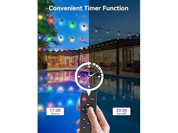 Brightever LED Outdoor String Lights 48FT