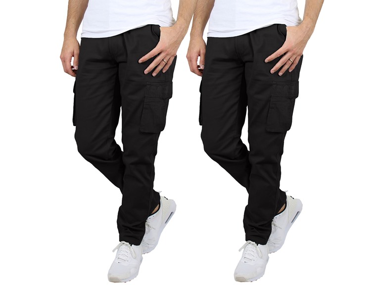 Mens Flex Stretch Cotton Cargo Pants