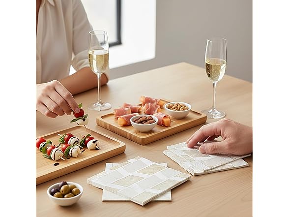 GeoScape Gold Napkins 6.5" 20pk