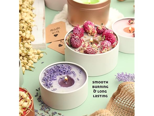 CraftBud 108 Piece DIY Soy Candle Making Kit