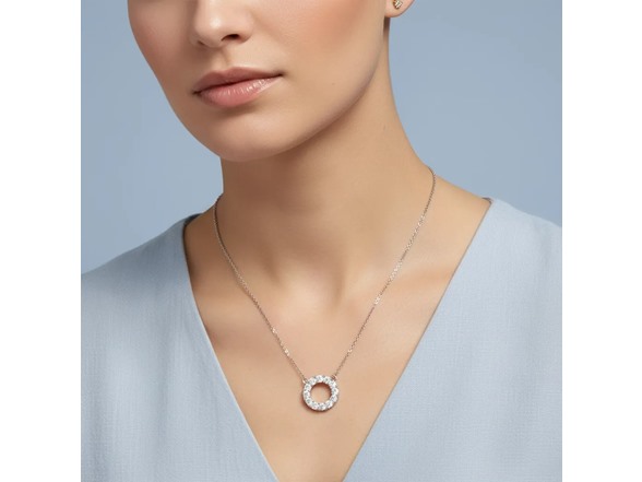 Moissanite Diamond Eternity Necklace
