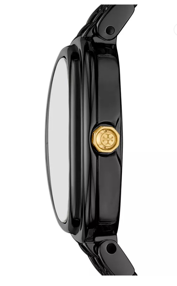 Tory Burch Women's The Oval Black Analogue Watch - Gallery 4