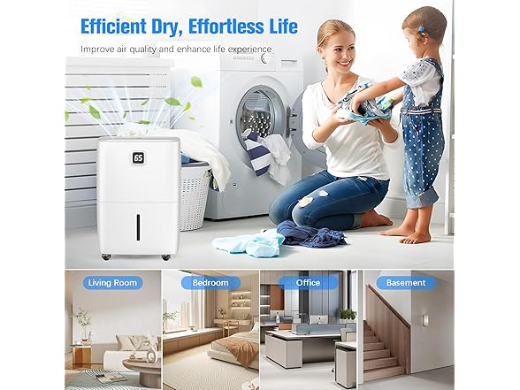 DEVERSE 80 Pints Energy Star Dehumidifier