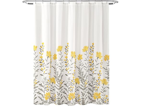 Lush Decor Aprile Floral Shower Curtain Single 72" W x 72" L
