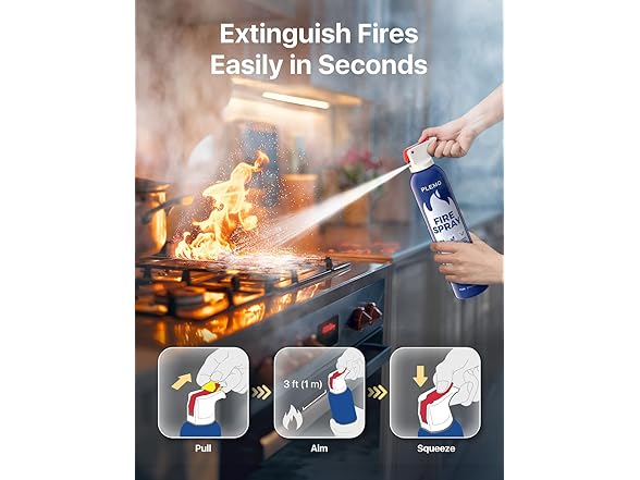 (3 Pack) PLEMO Fire Extinguisher | F62N