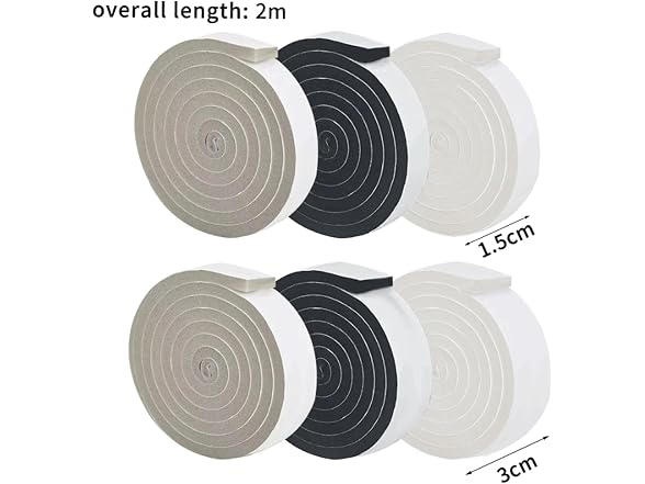 KRILLIQ GAR-89 3 Rolls Door Window Weather Strip