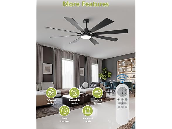 72 Inch Modern Ceiling Fans
