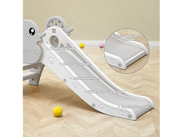 Toddler Slide, Creative Cartoon Yellow Duck Indoor Slide