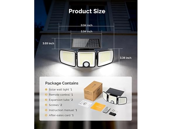 Brightown 1 Pack Solar Flood Outdoor Lights
